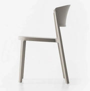 Design bureaustoel zonder armleuning, lichtgrijs, modern kantoormeubilair Kantoormeubels.online