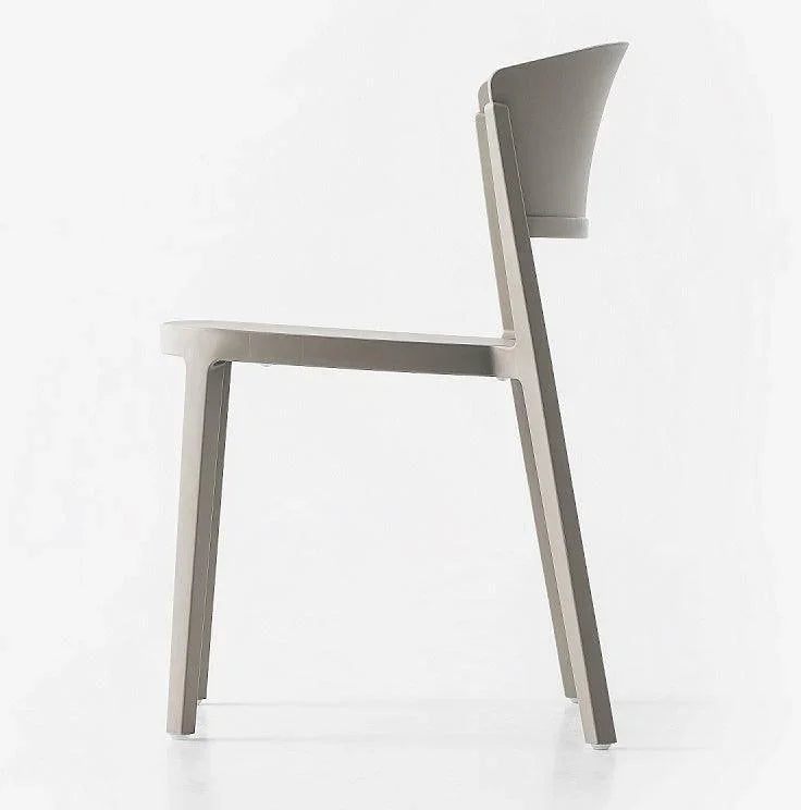 Design bureaustoel zonder armleuning, lichtgrijs, modern kantoormeubilair Kantoormeubels.online