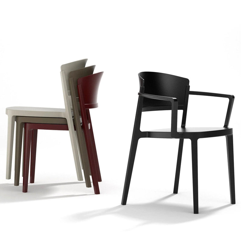 Design kantoorstoelen Andus met en zonder armleuningen in zwart, beige en rood