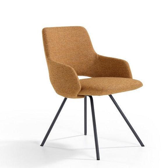 Design bureaustoel Artifort Jima met stoffen bekleding en metalen poten, kantoormeubilair