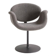 Design bureaustoel Artifort Little Tulip met draaibare schijfvoet, grijs, modern kantoormeubilair
