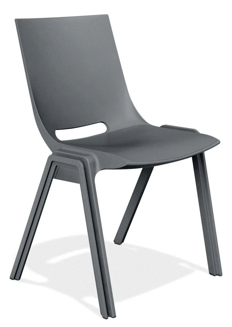 Grijze Casala Monolink vergaderstoel, modern design kantoormeubilair, stapelbaar