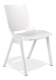 Witte Casala Monolink vergaderstoel, modern design, ideaal voor kantoor of thuiswerkplek