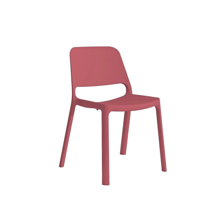 Rode design kunststof kantoorstoel Kasper, modern en stapelbaar, Kantoormeubels.online