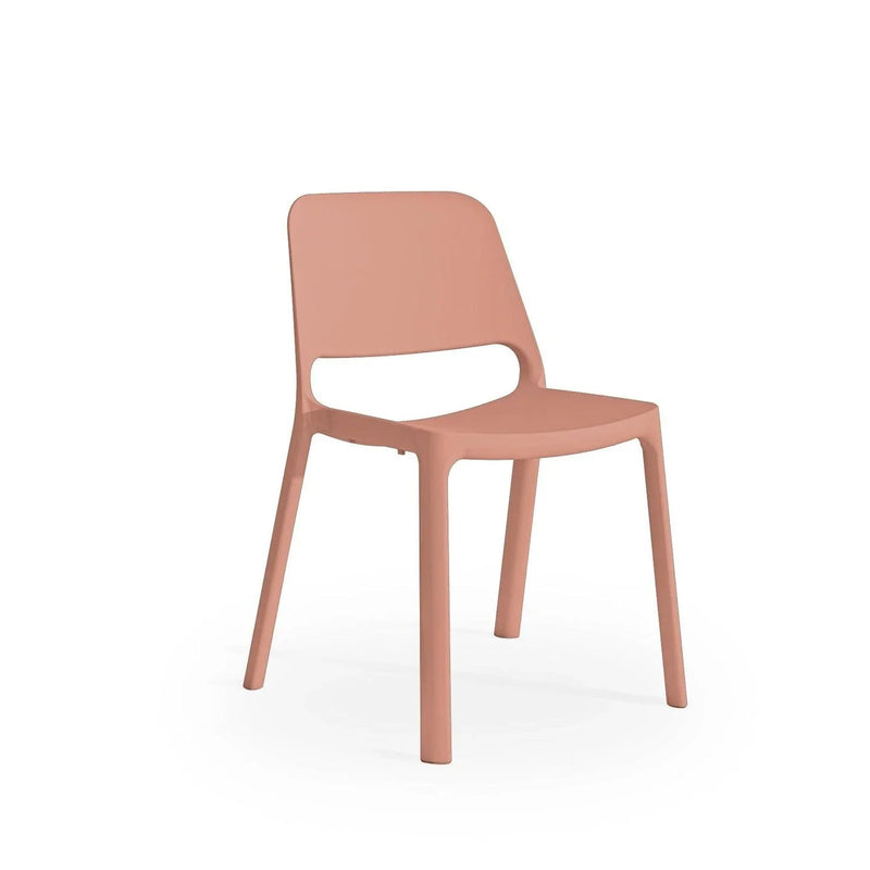 Moderne roze kunststof stoel Kasper, design kantoormeubilair voor werkplekken en thuis