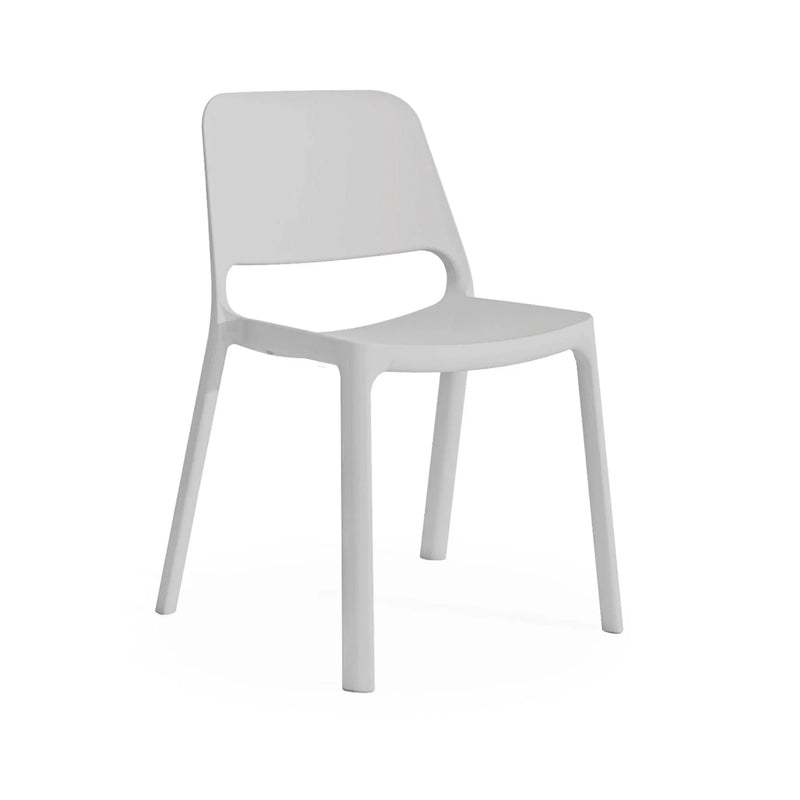 Moderne witte design stoel, kunststof, geschikt voor kantoor of vergaderruimte