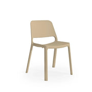 Beige design stoel van kunststof, ideaal voor kantoor of vergaderruimte, Kantoormeubels.online