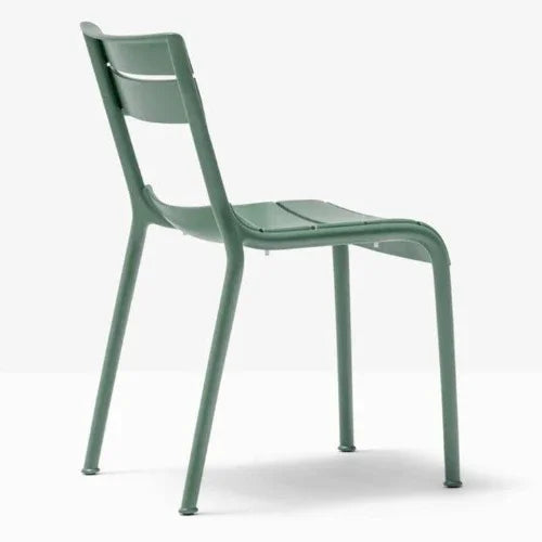 Groene design stoel Pedrali Souvenir zonder armleuningen, modern kantoormeubilair