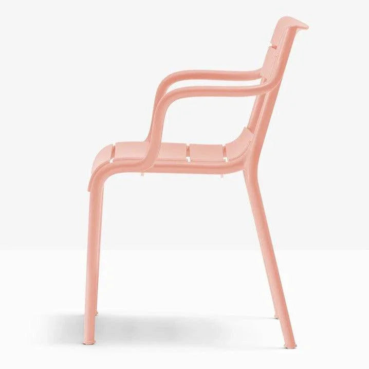 Roze design bureaustoel met armleuningen, modern kantoormeubilair, KANTOORMEUBELS.ONLINE