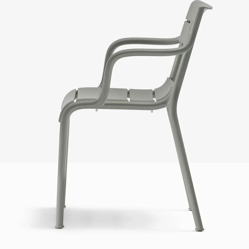 Pedrali Souvenir grijze design bureaustoel met armleuningen, moderne kantoormeubels