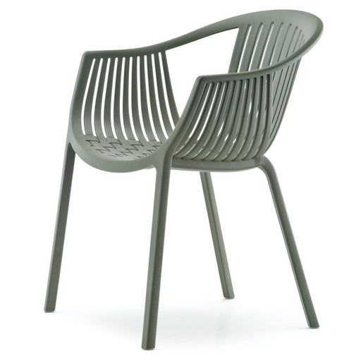 Design kunststof stoel Pedrali Tatami 306 in groen, moderne kantoormeubel Kantoormeubels.online
