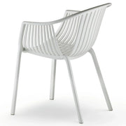 Witte design stoel Pedrali Tatami 306, kunststof kantoormeubilair, modern en stapelbaar.