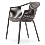 Moderne zwarte kunststof design stoel Pedrali Tatami 306, ideaal voor kantoorruimte.