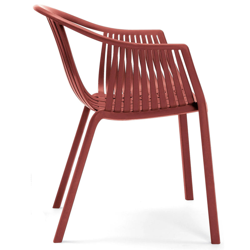 Rode design kunststof stoel Pedrali Tatami 306, moderne kantoormeubel voor werkplek