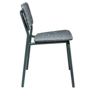 Kantinestoel van gerecycled materiaal met metalen frame, moderne look