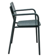 Design kantinestoel van gerecycled kunststof met armleuningen, modern kantoormeubilair
