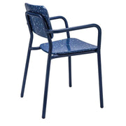 Blauwe design stoel met armleuningen, duurzaam en modern, kantoormeubels.online