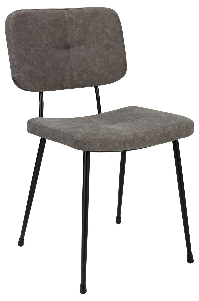 Design kantoormeubilair grijze bureaustoel met metalen poten, ergonomisch voor kantoor