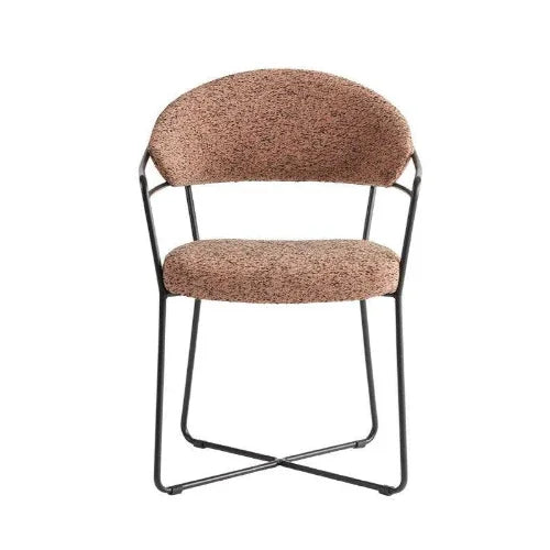 Vigo vergaderstoel met stoffen zitting en zwart metalen frame, design kantoormeubilair