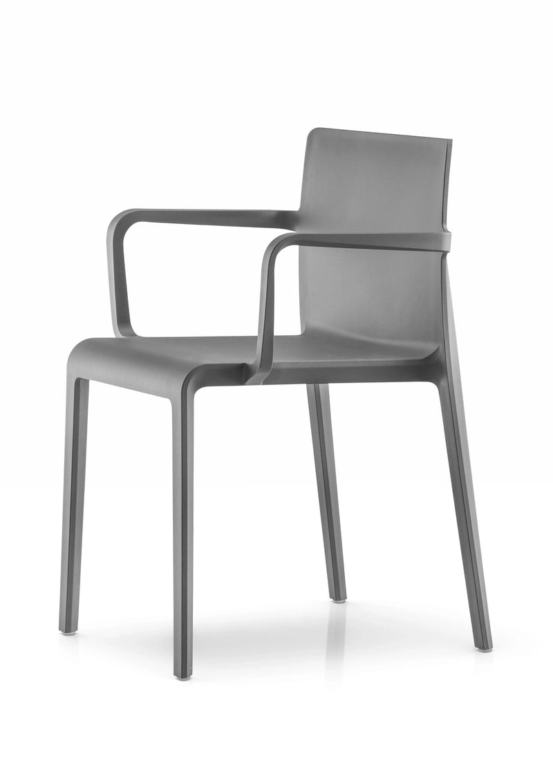 Grijze design stoel met armleuning, modern kantoormeubilair, KANTOORMEUBELS.ONLINE
