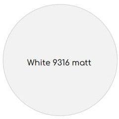 Witte matte tafelbladkleur White 9316 voor design kantoormeubilair, kantoortafels