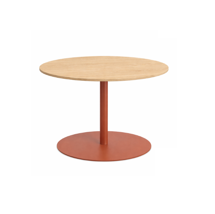 Tafelonderstel SC783 met vlakke ronde voet 60cm en ronde kolom H73cm