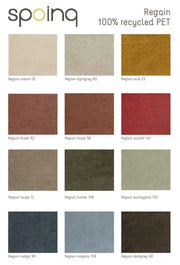 Kleurenstaal van Spoinq Regain 100% gerecycled PET stoffen voor kantoormeubels.online.