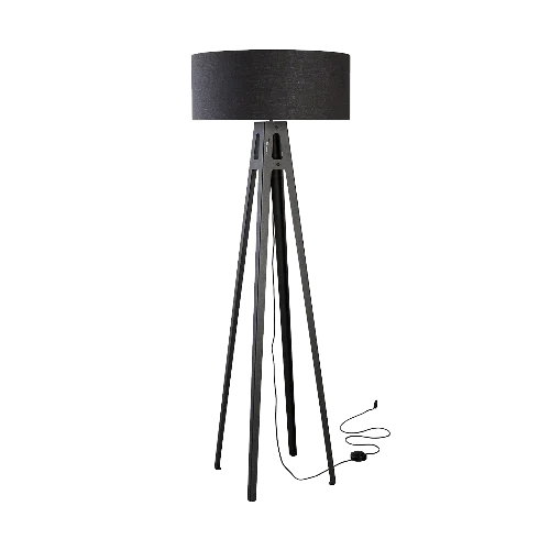 Design vloerlamp Spoinq June met zwarte driepotige standaard, kantoormeubilair online