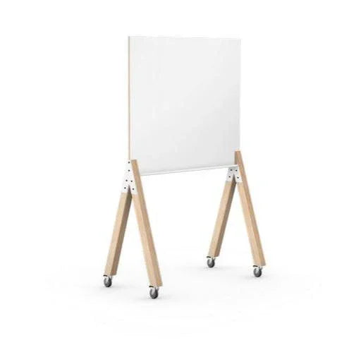 Mobiel whiteboard met houten poten, design kantoormeubel voor werkplek of vergaderruimte