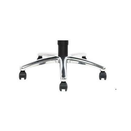 Chroom voetkruis met wielen van ergonomische werkstoel 9631, kantoormeubilair online