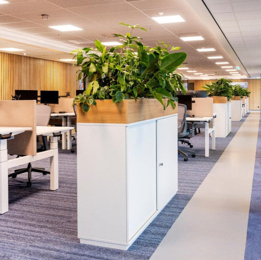 Wini schuifdeurkast wit met plantenbak