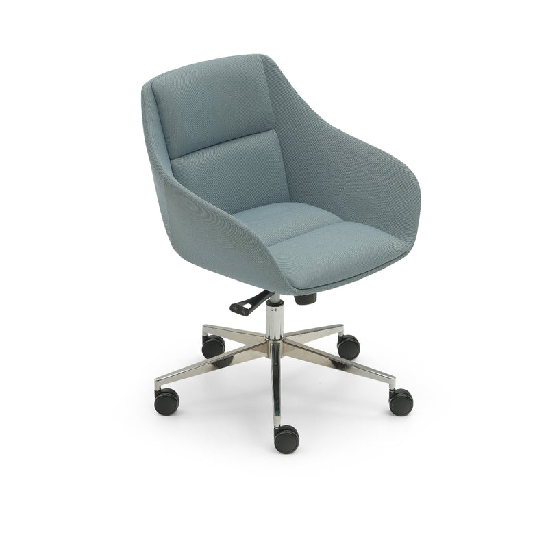 Deberenn, Zante Mini, Deberenn Zante Mini, David Fox, vergaderstoel, design vergaderstoel, gestoffeerde stoel, draaistoel, vergaderstoel met wielen, bezoekersstoel, conferentiestoel, boardroom stoel, hospitality, kantoorinrichting, projectinrichting